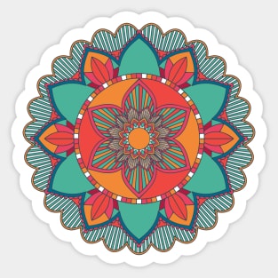 Colorful Mandala, mandala-design, mandala-art, geometric, abstract, mandala and spirituality, colorful, rainbow, mandala pattern, mandala flower patterns, Flower Mandala ,Spirituality Sticker